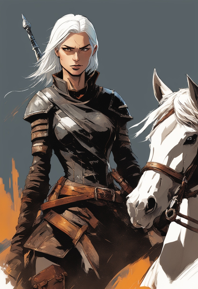 La Witcher Rayla e il suo cavallo Rufen