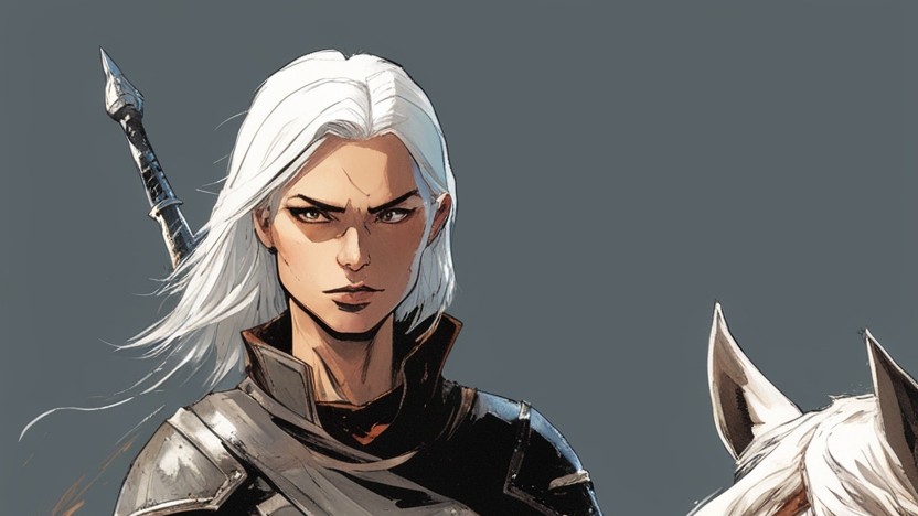 La Witcher Rayla e il suo cavallo Rufen